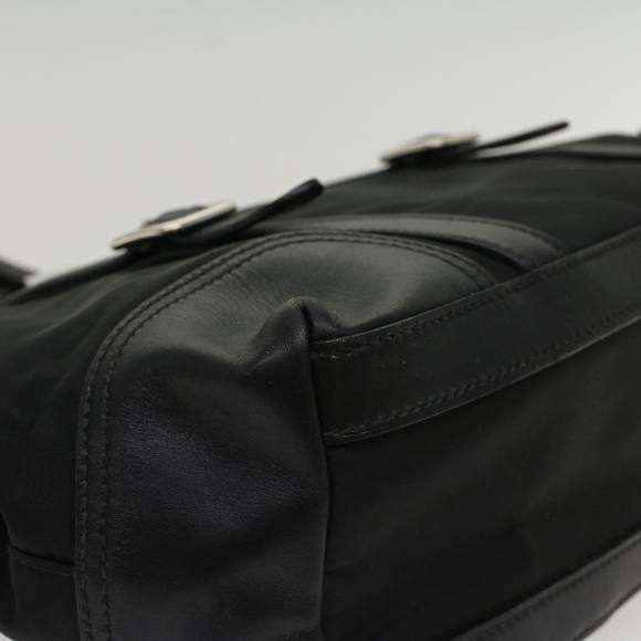 PRADA Tote Bag Leather Nylon Black Auth 48131 - Picture 8 of 16